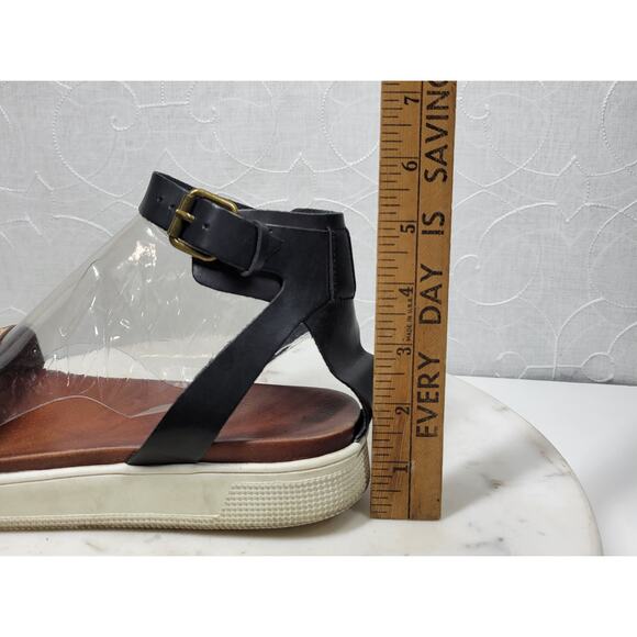 Mia Kyleigh Sandals Womens 7.5 Brown Leopard Suede Leather Platform Ankle Strap - Picture 13 of 13